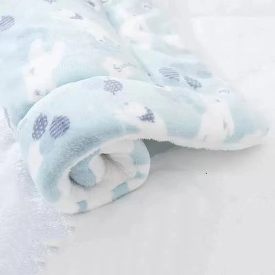 Thickened Flannel Pet Wool Cushion Soft Pet Blanket Cute Patterned Mattress Puppy Dog Cat Sofa Cushion Peace of Mind Sleep Cover