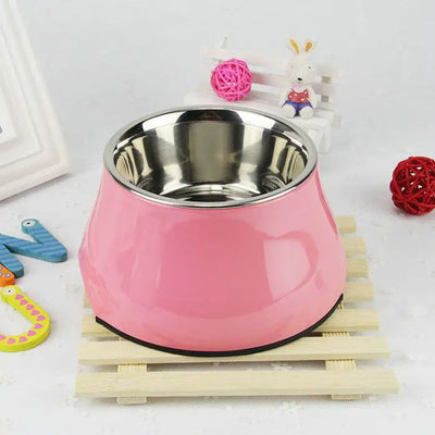 Stainless Steel Cat and Dog Food Bowls Non-Slip Pet Feeding Dish 