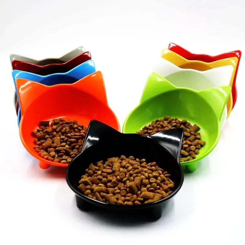 Non-Slip Cat Food Bowl Dog Plate Shallow Pet Feeding Bowl for Cats