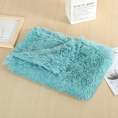 Soft Pet Blanket Mat Warm Dog Cat Sleeping Bed Mats Kennel Washable Long Plush Dogs Blankets Cover Thicken Cushion