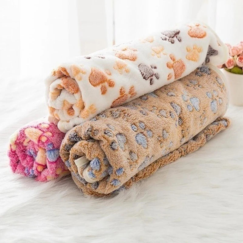 3 Sizes Cute Warm Pet Bed Mat Cover Towel Handcrafted Cat Dog Fleece Soft Blanket for Small Medium Large dogs Puppy Pet Supplies