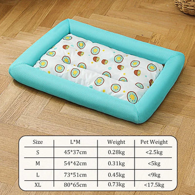 S-XL Pet Cat Mat Summer Cooling Mats for Dogs Breathable Dog Pad Dog Cat Sleeping Cool Cold Silk Washable Mats Summer Pet Bed