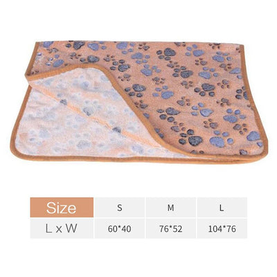 3 Sizes Cute Warm Pet Bed Mat Cover Towel Handcrafted Cat Dog Fleece Soft Blanket for Small Medium Large dogs Puppy Pet Supplies