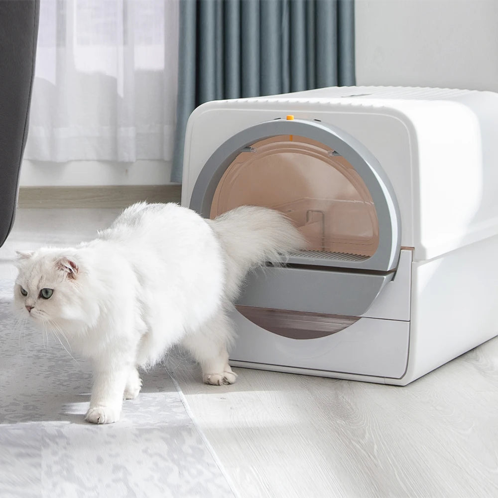 Fully Enclosed Non-Electric Automatic Quick Cleaning  XL Space Cat Litter Box