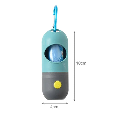 LED Light Pet Waste Bag Dispenser Poop Scooper Waste Bag Holder