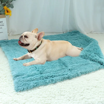 Soft Pet Blanket Mat Warm Dog Cat Sleeping Bed Mats Kennel Washable Long Plush Dogs Blankets Cover Thicken Cushion