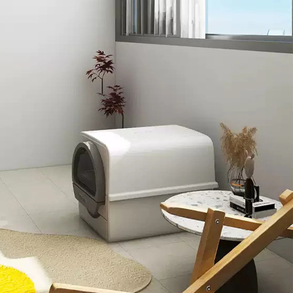 Fully Enclosed Non-Electric Automatic Quick Cleaning  XL Space Cat Litter Box