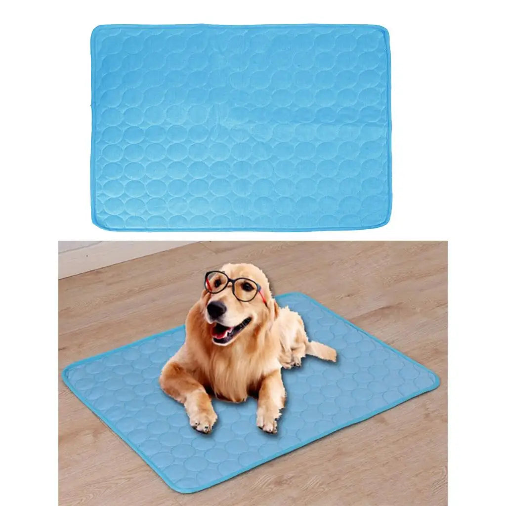 Soft Pet Cooling Mat Indoor Outdoor Ice Silk Dog Cat Cool Pad Cushion Pads