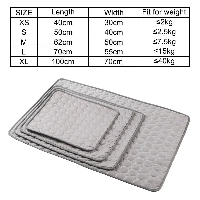 Dog Cooling Mat Summer Pad Mat For Dogs Cat Breathable Blanket Cat Ice Pads Washable Sofa Breathable Pet Dog Bed Pet Mats Puppy