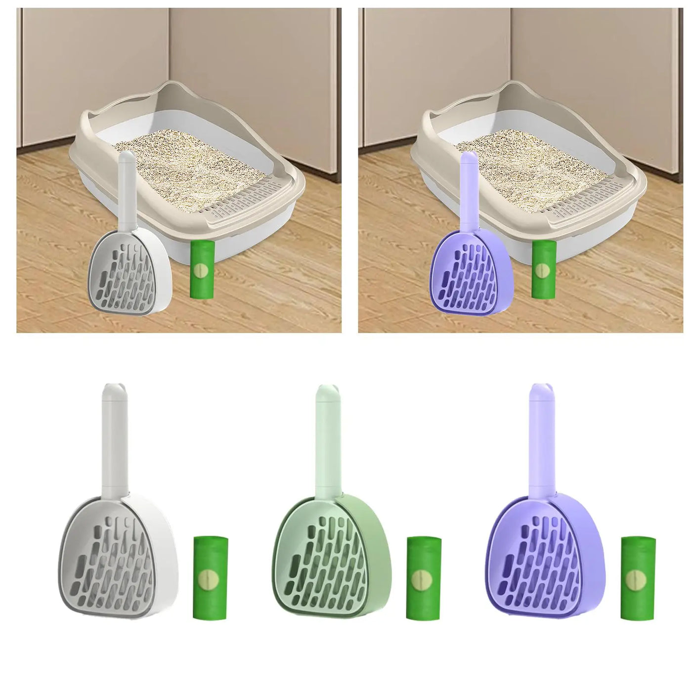 Cat Litter Scoop Portable Deep Sifting Pet Cleaning Tools Kitty Scooper Scooper for Puppy Bunny Rabbits Pets Supplies Kittens