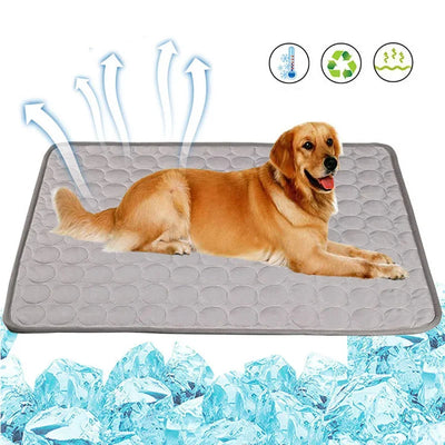 Dog Cooling Mat Summer Pad Mat For Dogs Cat Breathable Blanket Cat Ice Pads Washable Sofa Breathable Pet Dog Bed Pet Mats Puppy