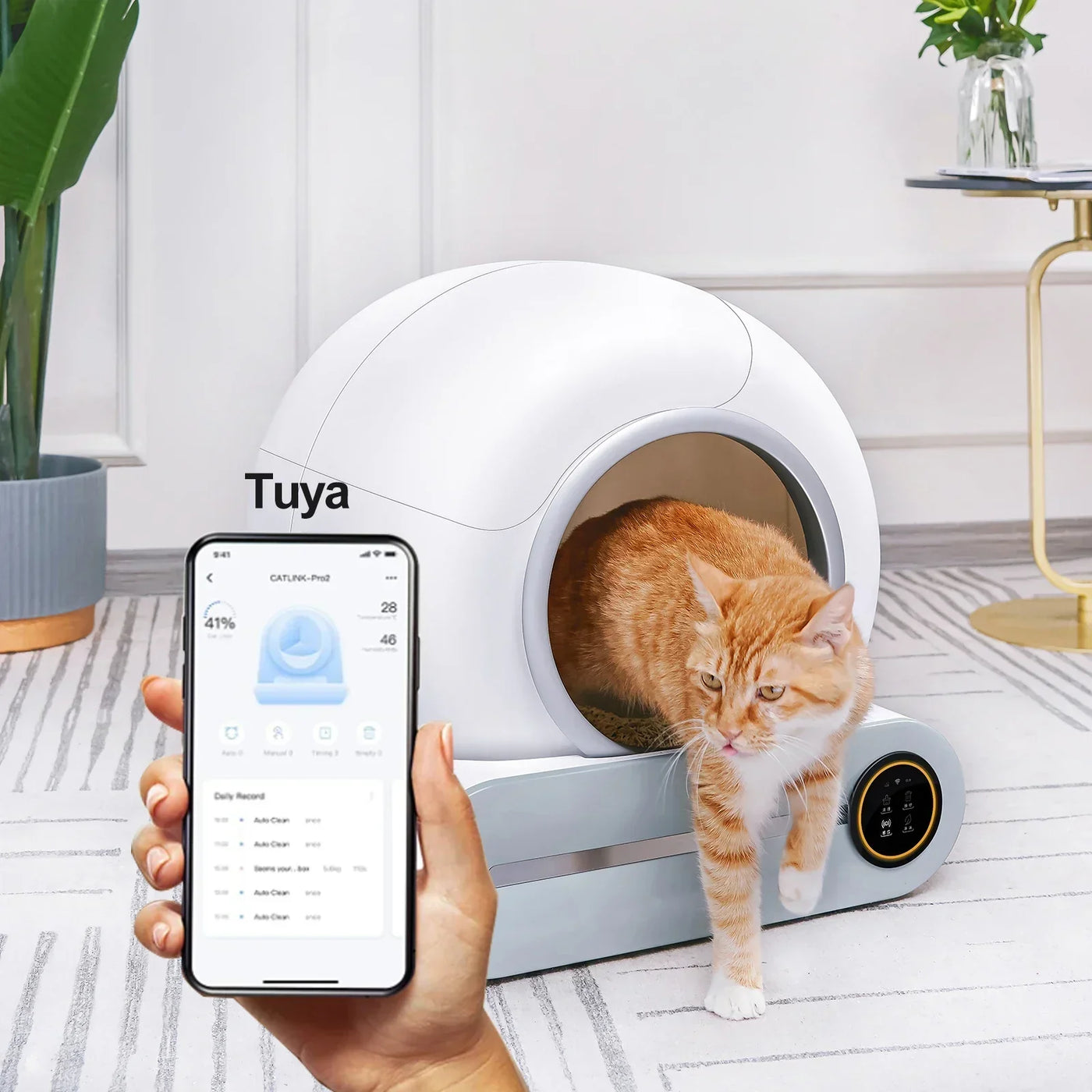 Large Capacity Automatic Cat Litter Box with APP Control Odor Removal