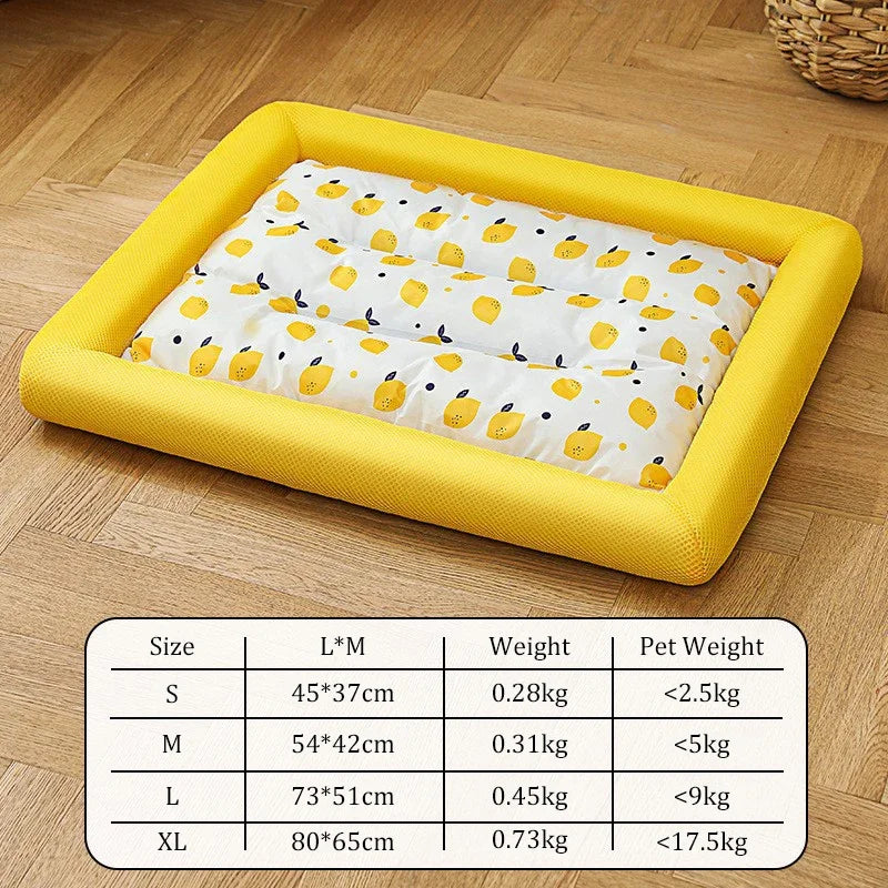 S-XL Pet Cat Mat Summer Cooling Mats for Dogs Breathable Dog Pad Dog Cat Sleeping Cool Cold Silk Washable Mats Summer Pet Bed