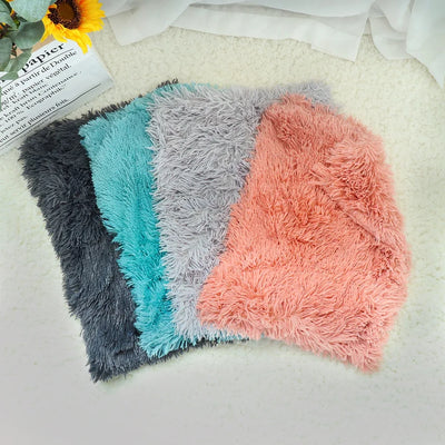 Soft Pet Blanket Mat Warm Dog Cat Sleeping Bed Mats Kennel Washable Long Plush Dogs Blankets Cover Thicken Cushion