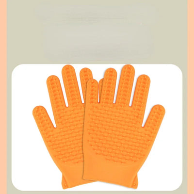 New Cat And Pet Gloves Silicone Dog Cleaning Massage Bath Gloves Brush Hair Removal Palm Brush Both Sides.