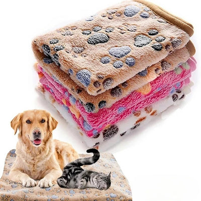 3 Sizes Cute Warm Pet Bed Mat Cover Towel Handcrafted Cat Dog Fleece Soft Blanket for Small Medium Large dogs Puppy Pet Supplies