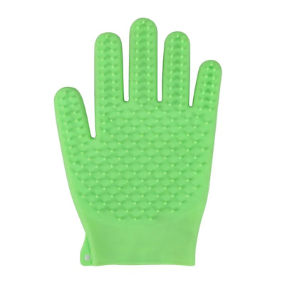 New Cat And Pet Gloves Silicone Dog Cleaning Massage Bath Gloves Brush Hair Removal Palm Brush Both Sides.