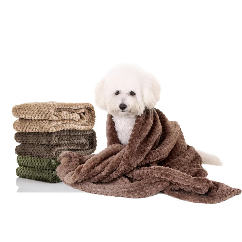 70*100cm New Soft Pet Blanket Warm Dog Bed Blankets Cute Cat Dogs Sheets Warm Comfortable Mat