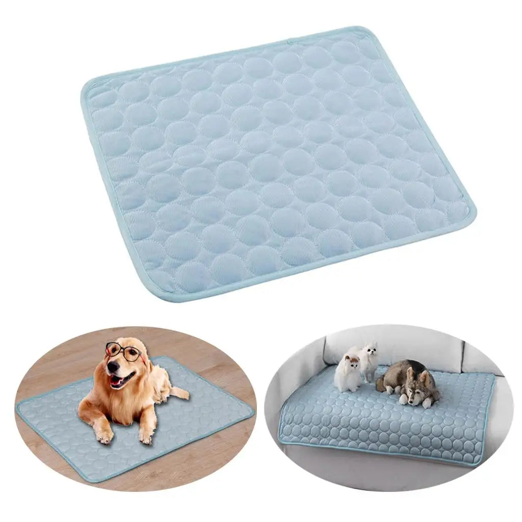 Soft Pet Cooling Mat Indoor Outdoor Ice Silk Dog Cat Cool Pad Cushion Pads