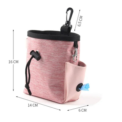 Portable Dog Training Pouch Poop Bags Snack Dispenser for Pets