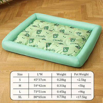 S-XL Pet Cat Mat Summer Cooling Mats for Dogs Breathable Dog Pad Dog Cat Sleeping Cool Cold Silk Washable Mats Summer Pet Bed