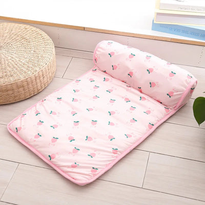 Pet Cooling Mat Dog Cat Sleeping Pad Cool Ice Silk Moisture-proof Mattress Cushion Summer Small Animal Cold Bed 2 sizes