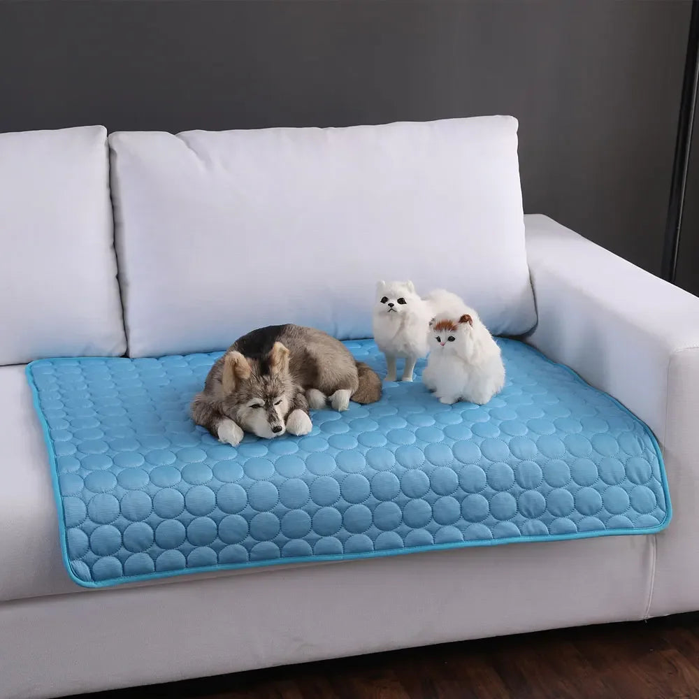 Dog Cooling Mat Summer Pad Mat For Dogs Cat Breathable Blanket Cat Ice Pads Washable Sofa Breathable Pet Dog Bed Pet Mats Puppy