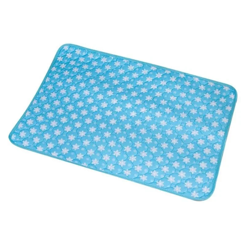 Dogs Summer Cooling Mat Pet Large Size Ice Silk Cool Bed Pet Cat Breathable Blanket Cushion Puppy Kitten Indoor Sofa Floor Mat