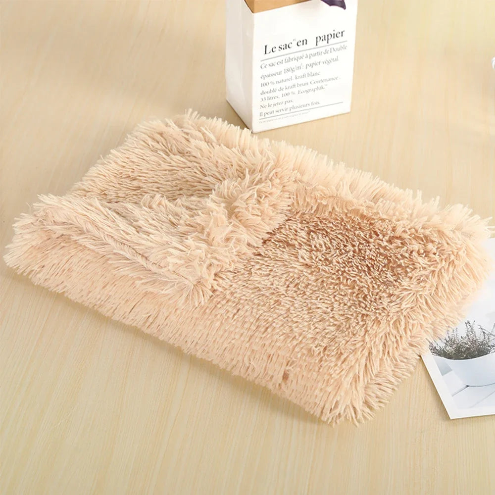 Soft Pet Blanket Mat Warm Dog Cat Sleeping Bed Mats Kennel Washable Long Plush Dogs Blankets Cover Thicken Cushion