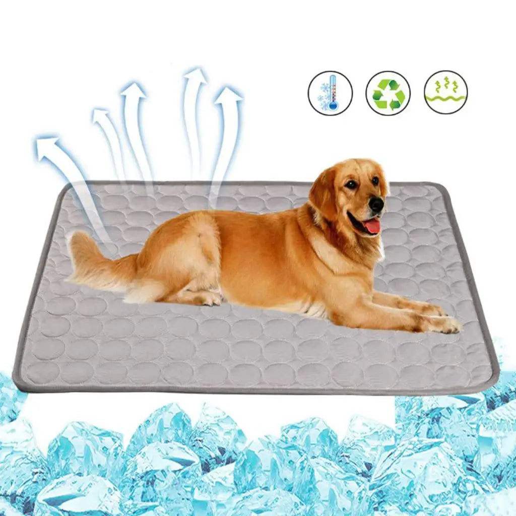 Soft Pet Cooling Mat Indoor Outdoor Ice Silk Dog Cat Cool Pad Cushion Pads